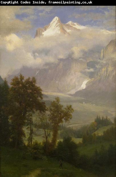 Albert Bierstadt View of Wetterhorn from the Valley of Grindelwald